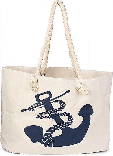 styleBREAKER Strandtasche Flechtoptik Strandtasche mit Anker günstig online kaufen