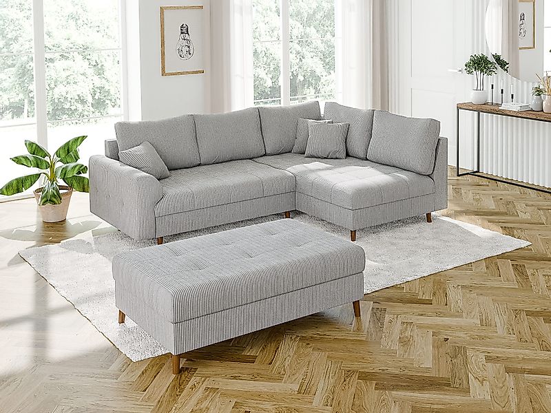 S-Style Möbel Ecksofa und Hocker Zara günstig online kaufen