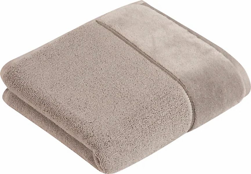 Vossen Handtuch »Pure«, (2 St.), Baumwolle & VEGAN, mit eleganter Veloursbo günstig online kaufen
