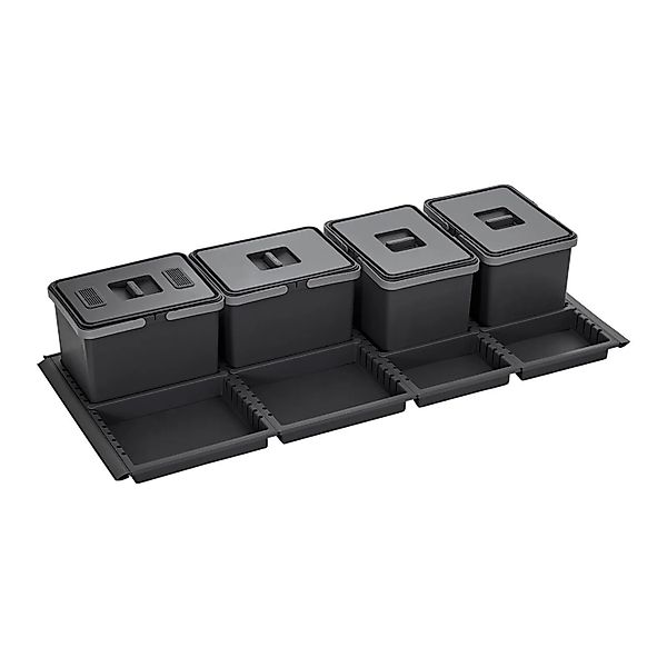 SOTECH Abfallsammler Mülleimer Metropolis 4x 12L Abfallsystem für Auszug Ko günstig online kaufen