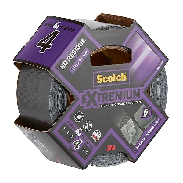 Scotch Hochleistungs-Klebeband Extremium No Residue 18,2 m x 48 mm Schwarz günstig online kaufen