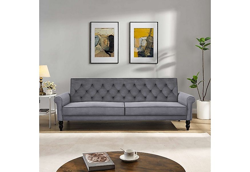 Dorel Home 3-Sitzer Tyne, Schlafsofa 222 cm, Bettfunktion (110/190cm), pfle günstig online kaufen