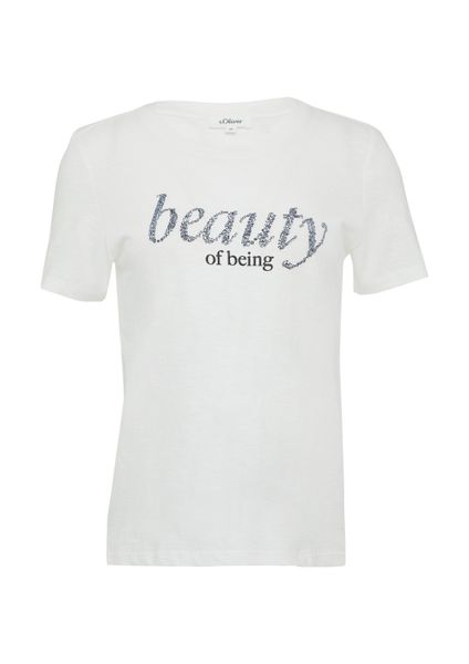 s.Oliver Kurzarmshirt T-Shirt Jersey-T-Shirt mit Schriftprint günstig online kaufen