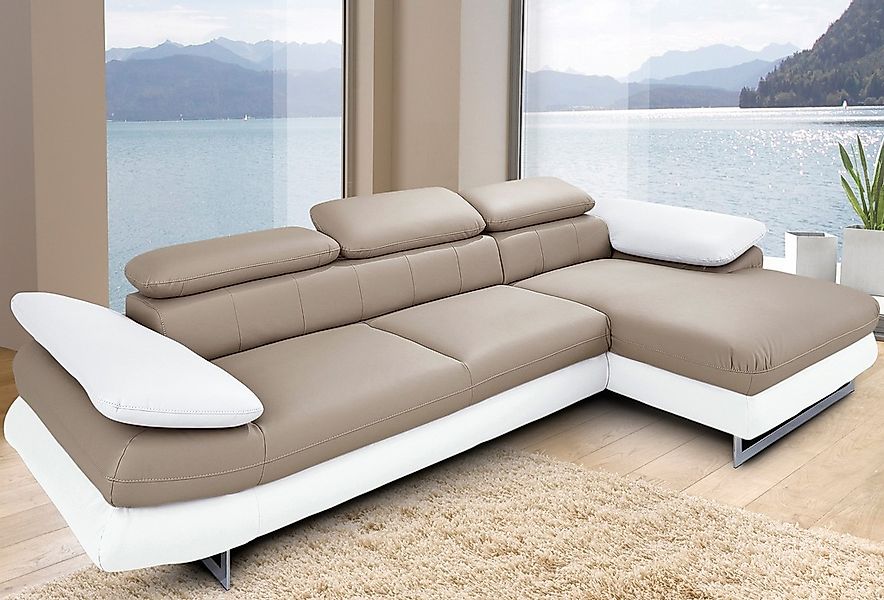 COTTA Ecksofa "Solution L-Form" mit Arm- & Kopfteilverstellung, wahlweise m günstig online kaufen