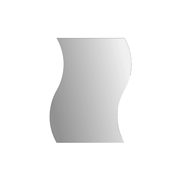 Kristall-Form Spiegelkachel Wave 29 cm x 37 cm Klar mit Klebeplättchen günstig online kaufen