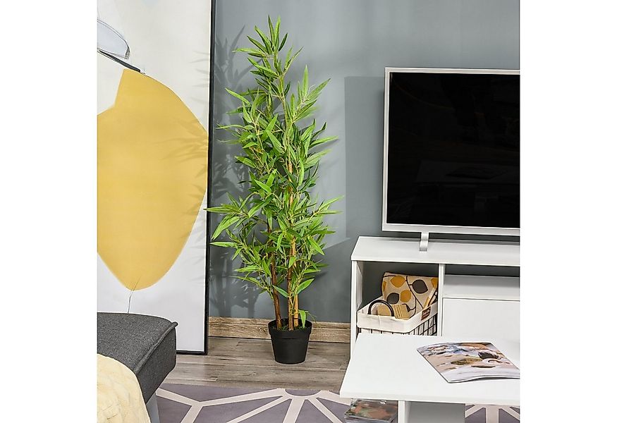 Kunstpflanze Künstlicher Bambus Bambus, Outsunny, Höhe 120 cm, Grün Ф15,5 x günstig online kaufen