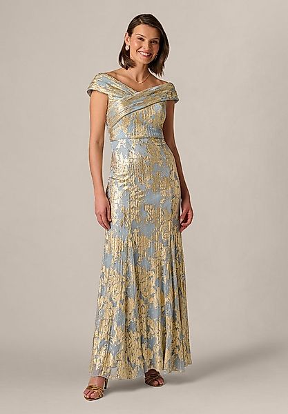 Adrianna Papell Abendkleid Foil Leaf Mermaid Gown Schimmerndes, knitteriges günstig online kaufen