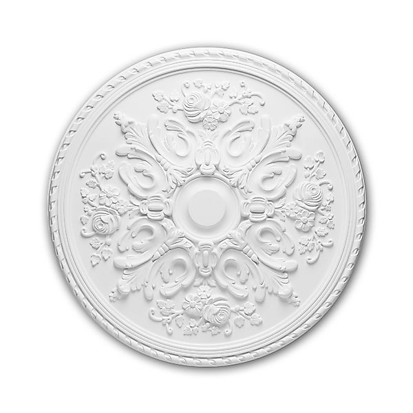 PROFHOME 156025 RoSette aus Polyurethan DeckenroSette Zierelement 82,0 cm 8 günstig online kaufen