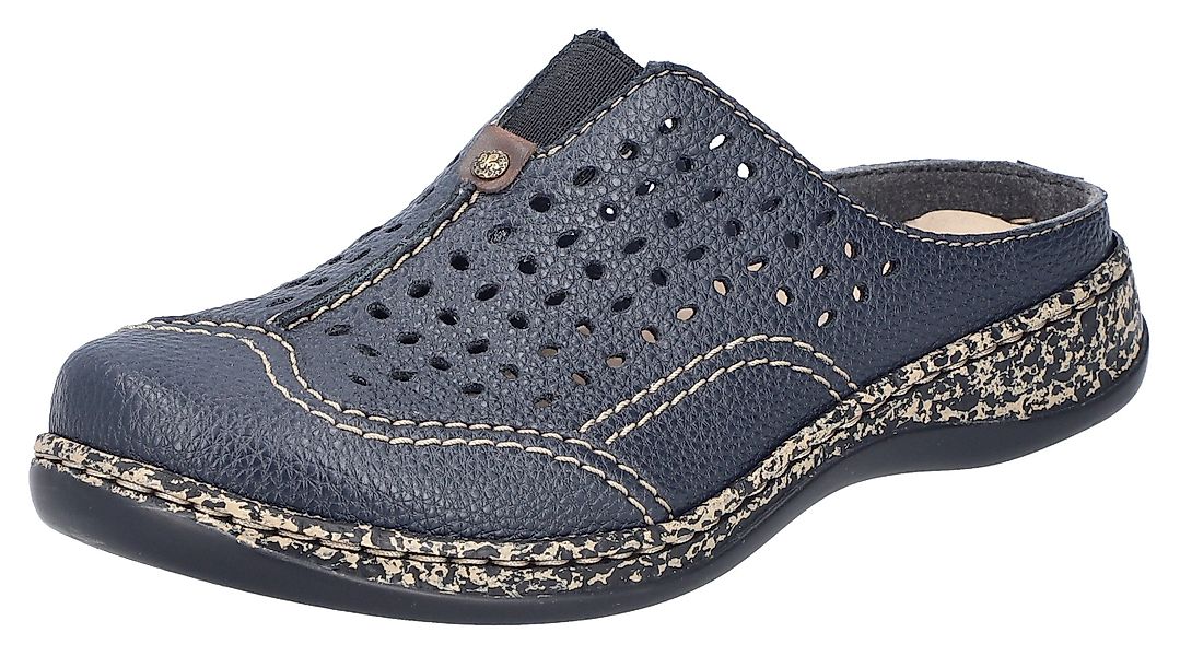 Rieker Clog, Schlupfschuh, Hausschuh, Sommerschuh mit Perforation günstig online kaufen