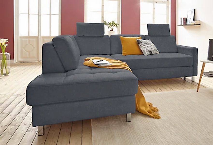 sit&more Ecksofa "Pablo L-Form", wahlweise mit Bettfunktion und Bettkasten günstig online kaufen