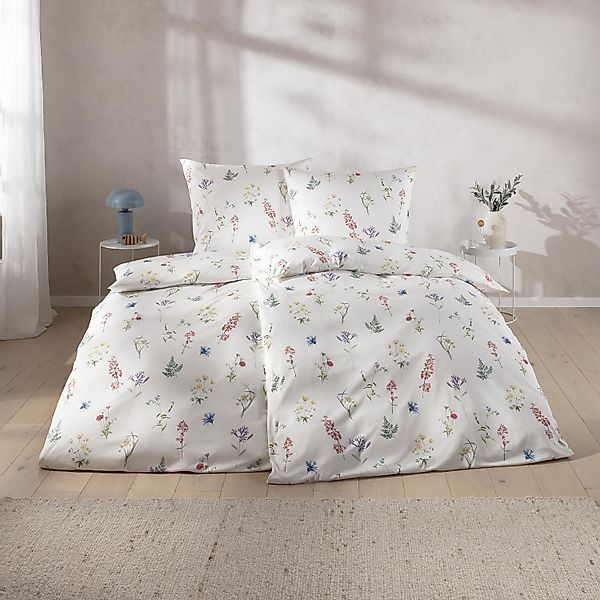 Estella Interlock Jersey Bettwäsche Verna 6302-985 Blumenwiese 135x200 günstig online kaufen