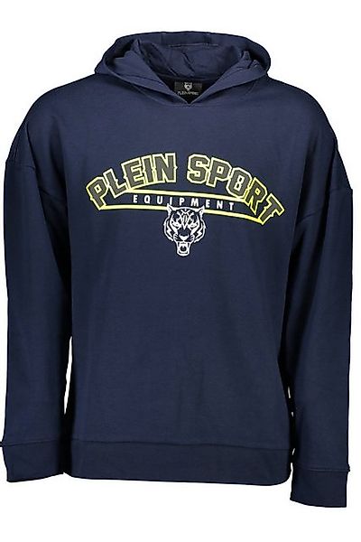 PLEIN SPORT Sweatshirt Blauer Herren Kapuzenpullover mit Kontrasten und günstig online kaufen