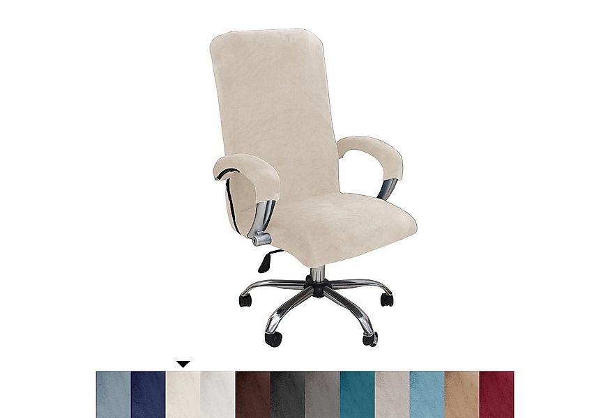 BYSURE Bürostuhlhusse, Samt Plüsch Bürostuhl Bezug mit Armlehne günstig online kaufen