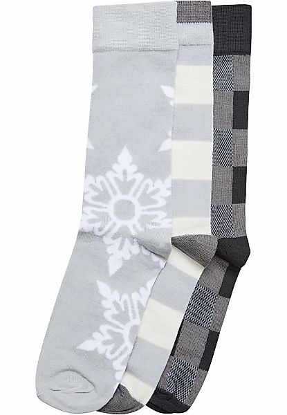 URBAN CLASSICS Basicsocken "Urban Classics Unisex Christmas Snowflakes Sock günstig online kaufen