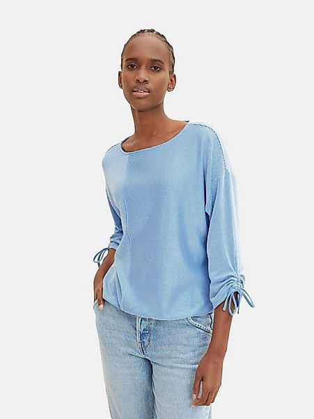 TOM TAILOR Denim 3/4-Arm-Shirt (1-tlg) Drapiert/gerafft günstig online kaufen