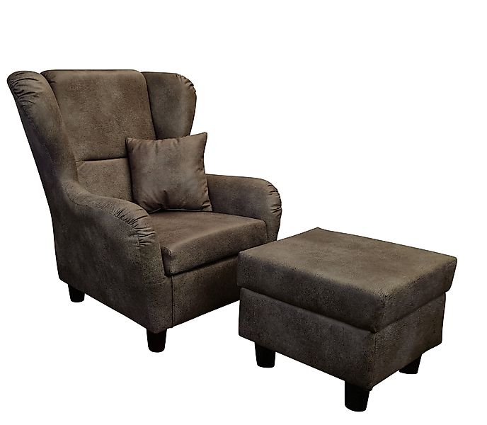 luma-home Ohrensessel 18005 (mit Hocker und günstig online kaufen