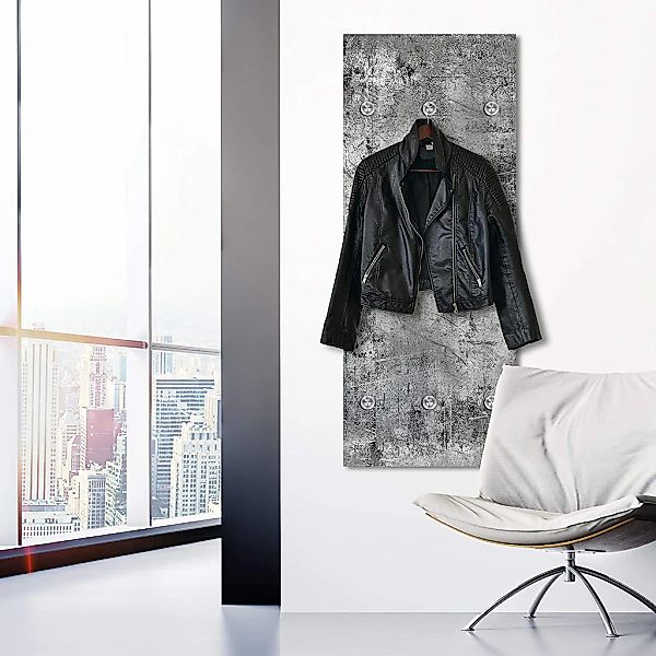 queence Garderobenleiste "Brushed Grey", Wand Garderobe, wischtechnik, Beto günstig online kaufen
