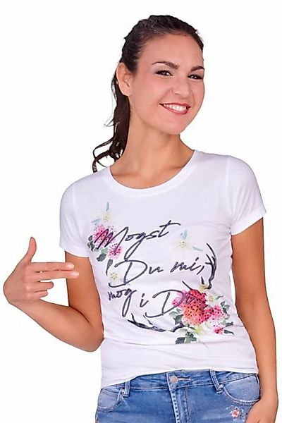 MarJo Trachtenshirt Trachtenshirt Damen - JUTTA - flieder, schnee günstig online kaufen