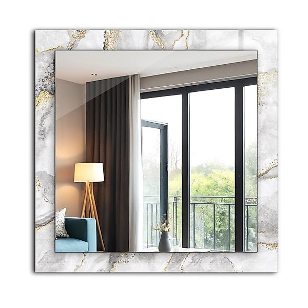 Tulup Spiegel mit Motivdruck Geäderter Marmor 60x60 cm Rechteckig Spiegel A günstig online kaufen