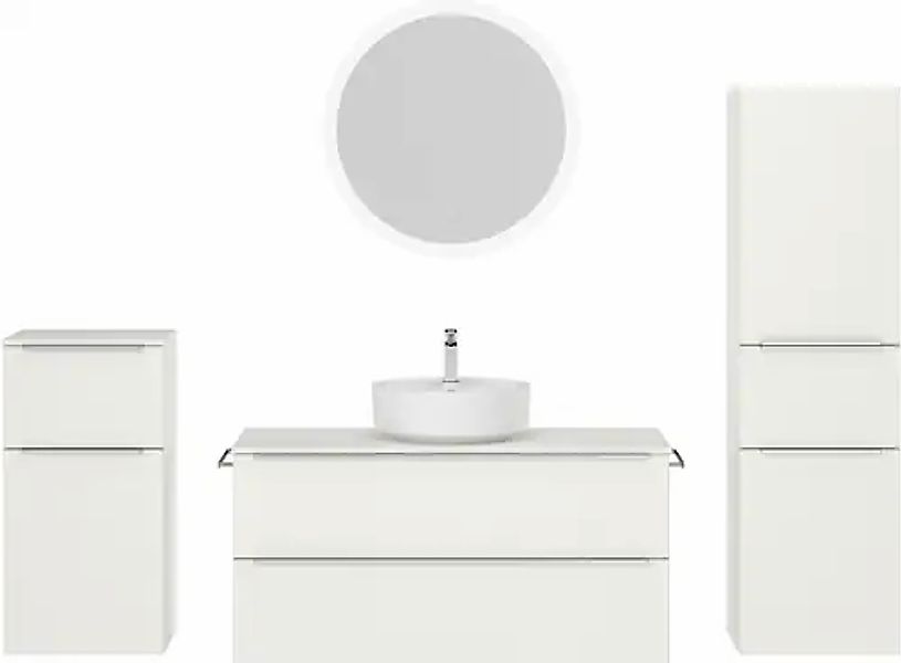 nobilia® Badmöbel-Set »Alvene« vormontiert, mit Soft-Close, 4 Stk. tlg. günstig online kaufen