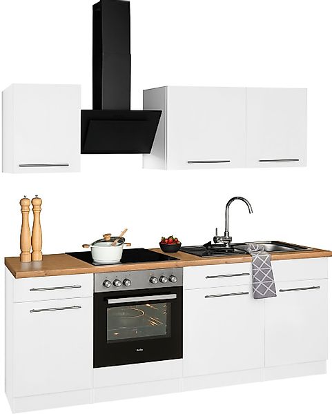 wiho Küchen Küchenzeile "Unna", mit E-Geräten, Breite 220 cm günstig online kaufen