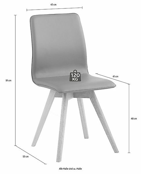 andas Esszimmerstuhl Rania (Set, 4 St), Eiche, 2er/4er/6er-Set, Küchenstuhl günstig online kaufen