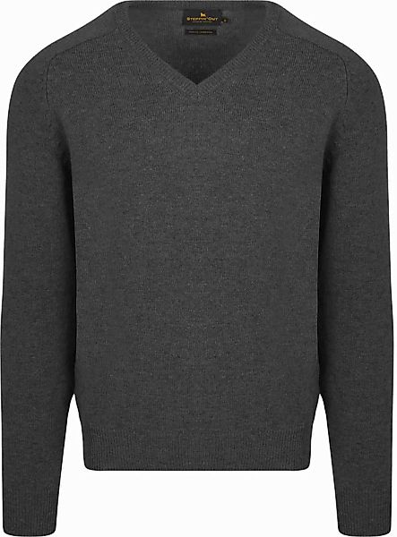 Steppin' Out Pullover V-Ausschnitt Lammwolle Anthrazit - Größe XXL günstig online kaufen