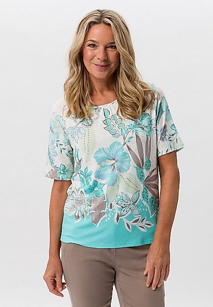 FRANK WALDER Kurzarmshirt mit sommerlichen Panneauxprint günstig online kaufen