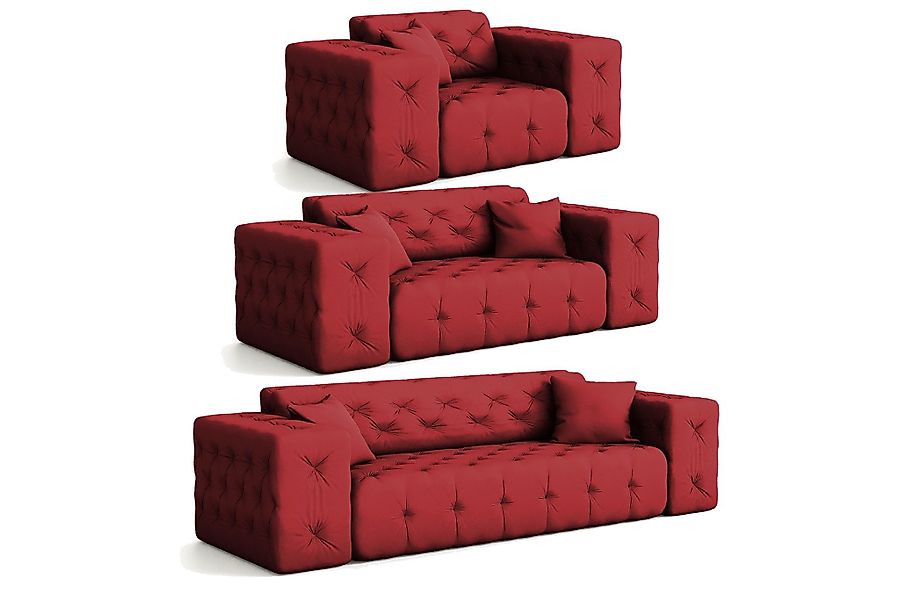Fun Möbel Polstergarnitur Sofaset Designersofa CHANTAL günstig online kaufen