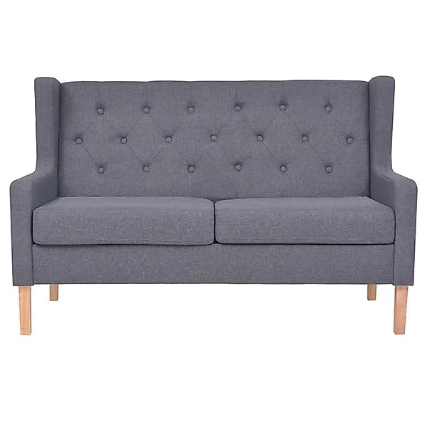 vidaXL 2-Sitzer-Sofa Stoff Grau günstig online kaufen