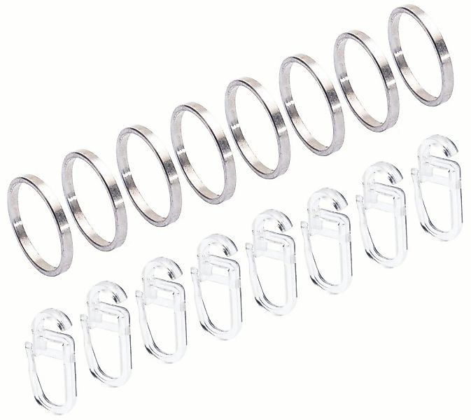 Liedeco Flachring "Gardinenring, Stilring mit Faltenlegehaken "Skandinavia" günstig online kaufen