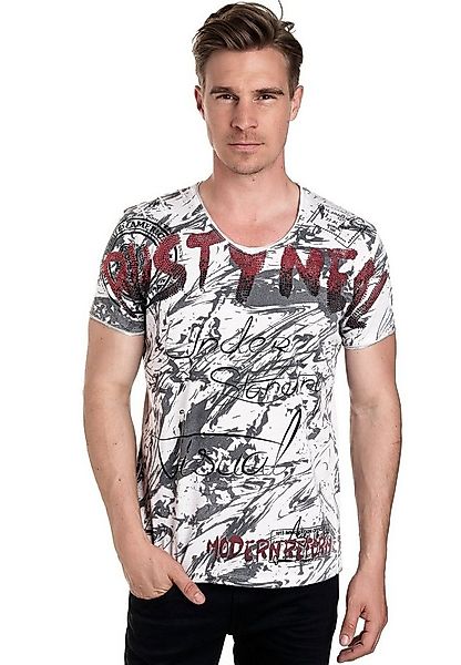 Rusty Neal T-Shirt mit aufwendigem Strass-Design günstig online kaufen