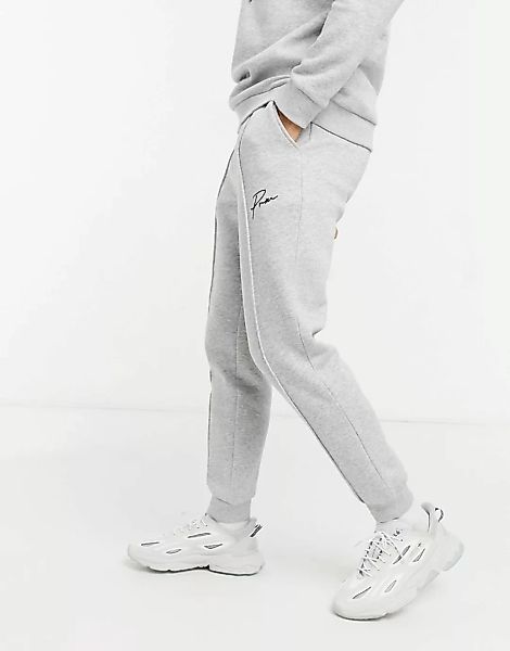 Jack & Jones Premium – Jogginghose in Grau mit Schriftzug-Logo, Kombiteil günstig online kaufen