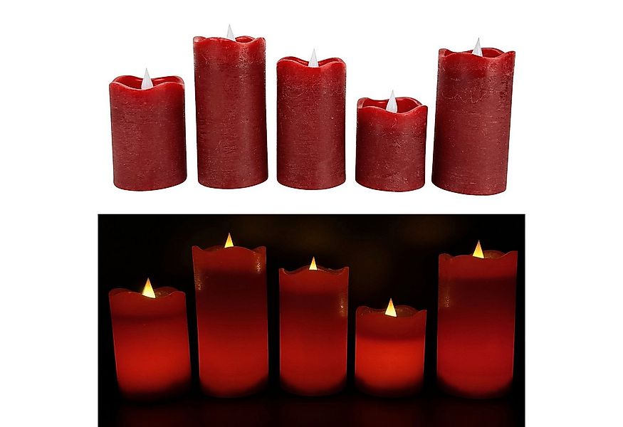 Online-Fuchs LED-Kerze 5 LED-Kerzen aus Echtwachs mit 6-Stunden Timer (real günstig online kaufen
