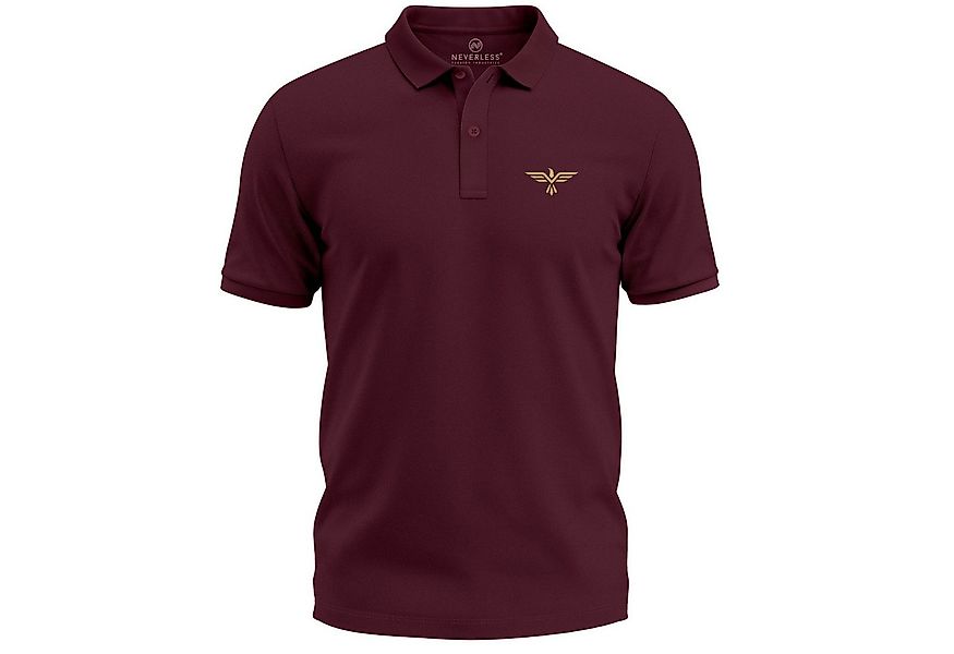 Neverless Poloshirt Poloshirt Herren mit Aufdruck Adler Flügel Logo – Kurza günstig online kaufen