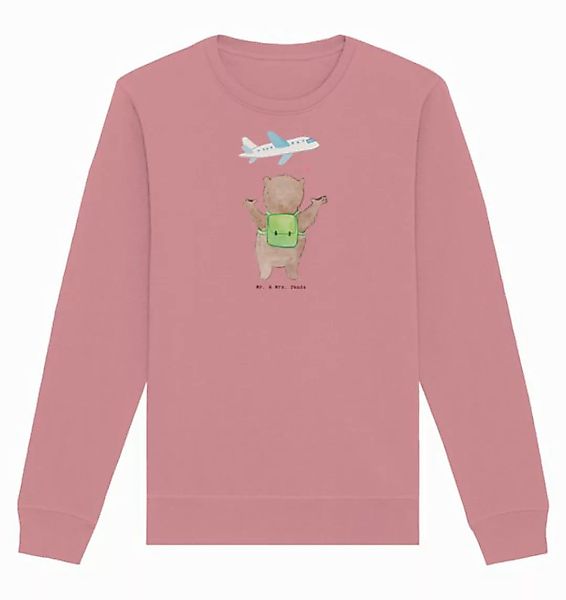 Mr. & Mrs. Panda Longpullover Größe S Bär Reisen - Canyon Pink - Geschenk, günstig online kaufen