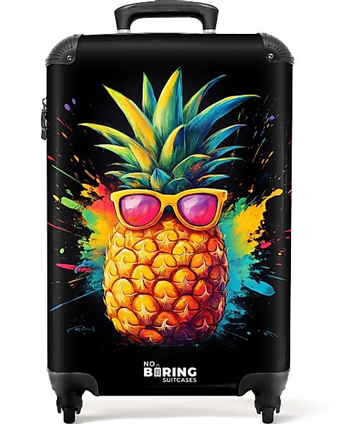 NoBoringSuitcases.com© Hartschalen-Trolley Sommerananas mit Sonnenbrille 55 günstig online kaufen
