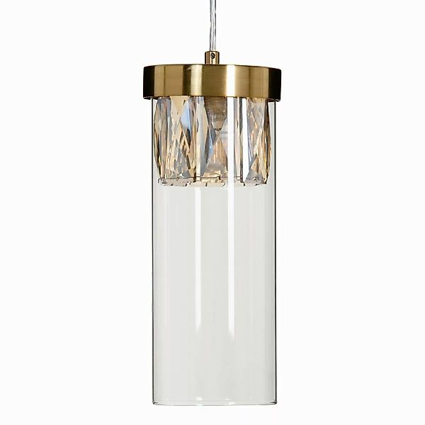 Deckenlampe Kristall Gold Metall 11 X 11 X 45 Cm günstig online kaufen