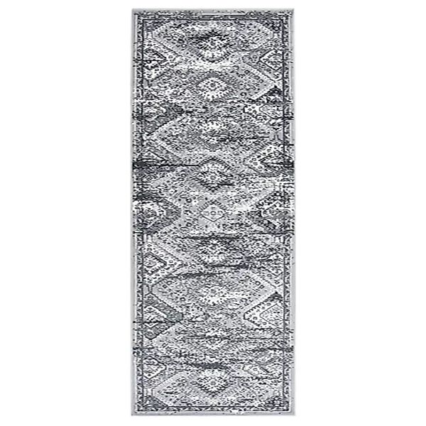 Teppichleufer Bcf Orientalisch Grau 100x250 Cm günstig online kaufen