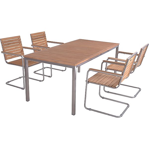 Garden Pleasure Gartenmöbel-Set-02 Denver 5-teilig Teak FSC® günstig online kaufen