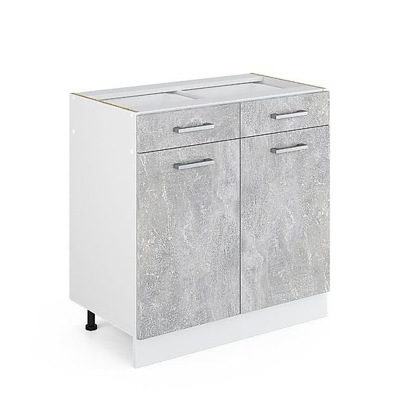 Vicco Schranksystem R-Line, Beton/Weiß, 80cm mit günstig online kaufen