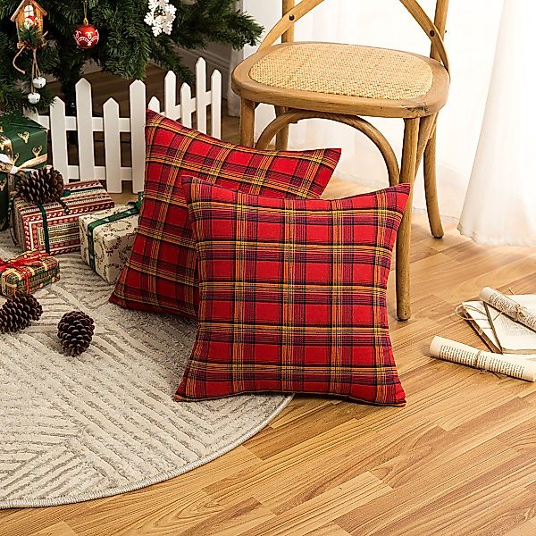 Rosnek Kissenbezug Weihnachten Kissenbezüge Xmas Check günstig online kaufen