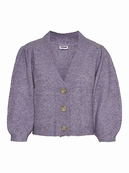 NOISY MAY Cropped Strickjacke Damen Violett günstig online kaufen