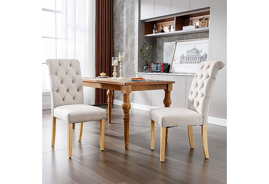 Flieks Esszimmerstuhl (2 St), 2er Set Polsterstuhl Wohnzimmerstuhl Samt mit günstig online kaufen