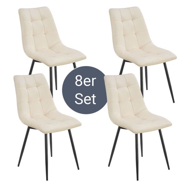 Juskys Esszimmerstuhl Blanca (8 St), bequeme günstig online kaufen