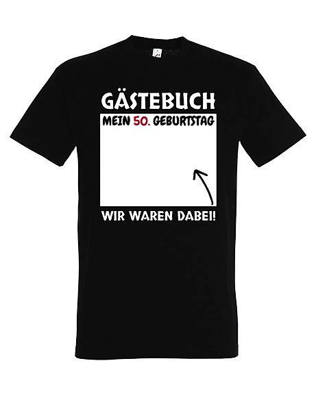 Youth Designz Print-Shirt Gästebuch 50. Geburtstag günstig online kaufen
