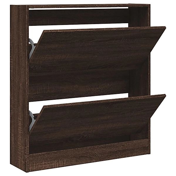 vidaXL Schuhschrank Braun Eichen-Optik 80x21x87,5 cm Holzwerkstoff 839923 günstig online kaufen