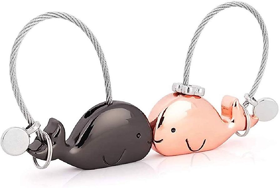 Geschenkehöhle Schlüsselanhänger Set für Paare, 2-teilig mit Magnet & Kuss- günstig online kaufen