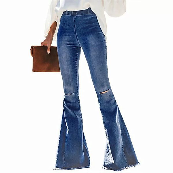 RUZU UG Stretch-Jeans Damenjeans Skinny Jeans Schlaghose hochelastischem De günstig online kaufen