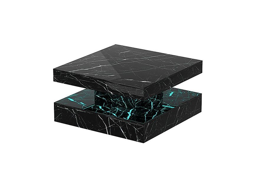 radelldar Couchtisch Wohnzimmertisch Hochglanz mit Beleuchtung&Fernsteuerun günstig online kaufen